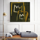 Graffiti Crowns D by Tracy Hiner on GIANT ART - orange contemporary