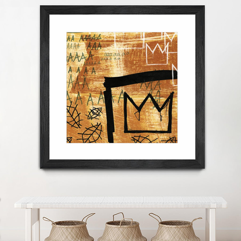 Graffiti Crowns E by Tracy Hiner on GIANT ART - black contemporary