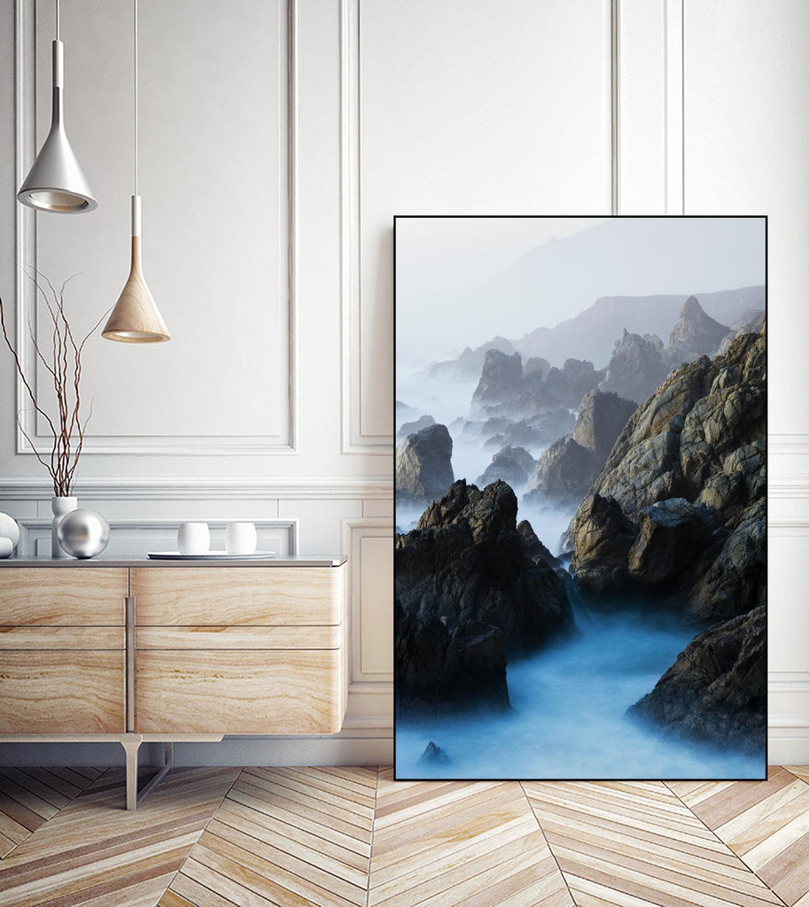 Big Sur Wave 6 by Acer Images on GIANT ART - blue landscape