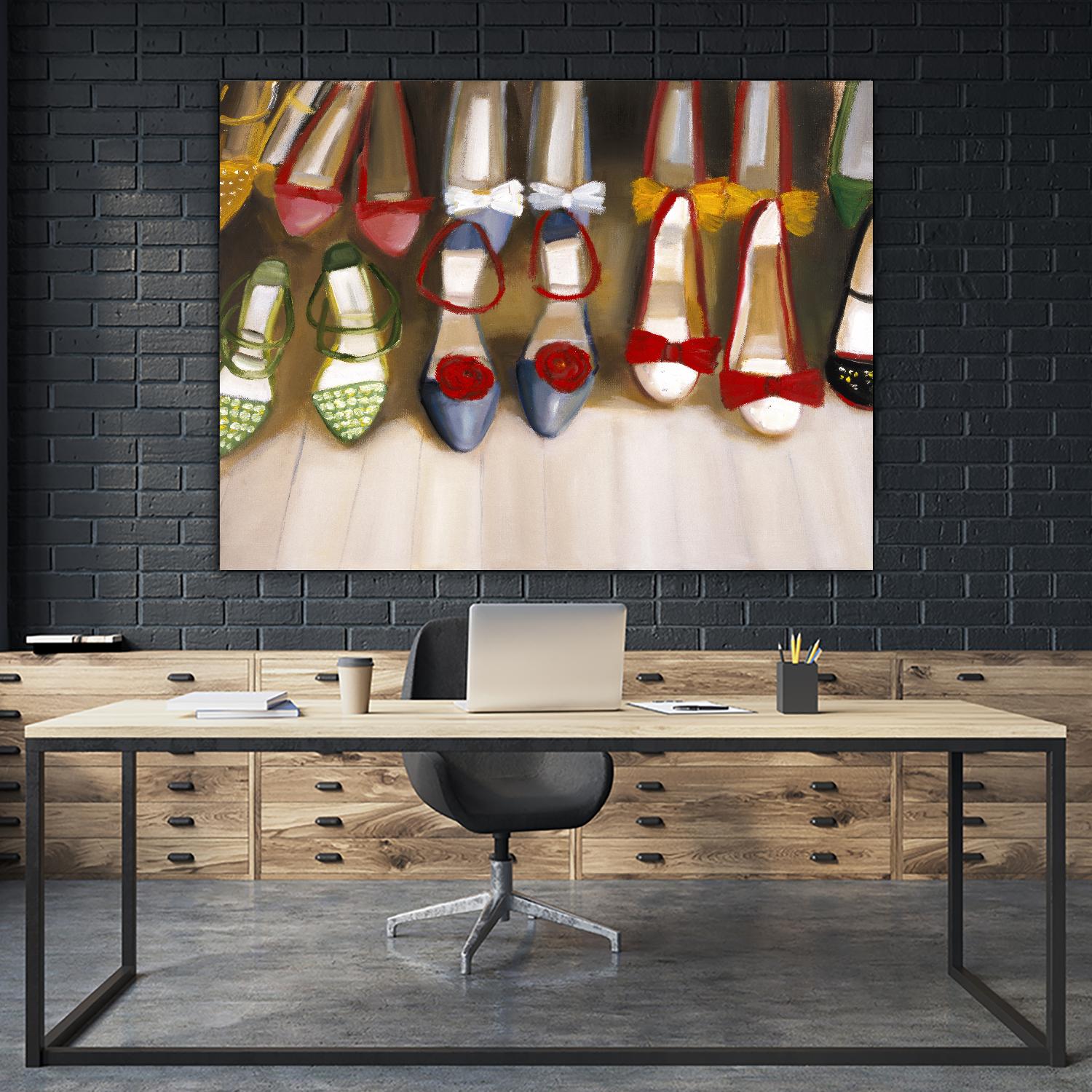 Shoe Seige by Janet Hill on GIANT ART - red fashion