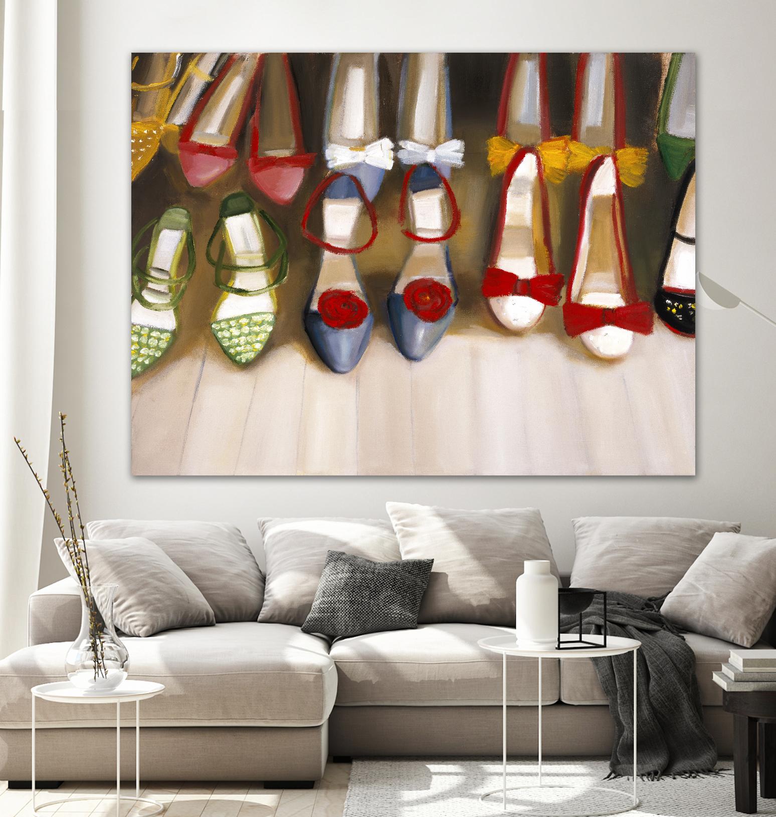 Shoe Seige by Janet Hill on GIANT ART - red fashion