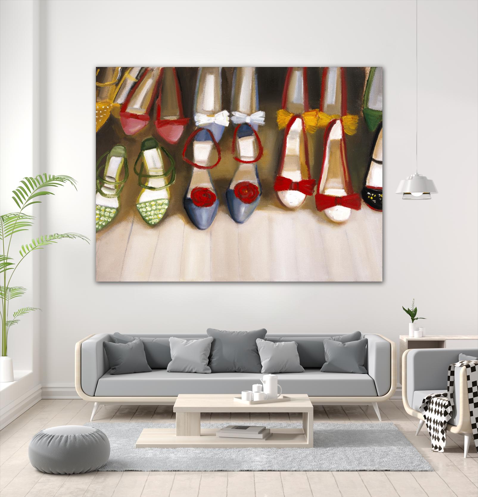 Shoe Seige by Janet Hill on GIANT ART - red fashion
