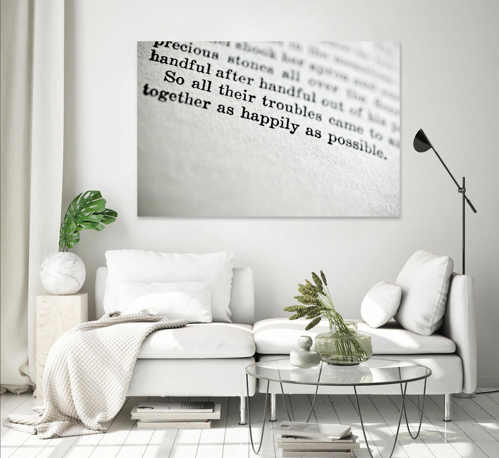 Happily by Amy Smith on GIANT ART - white photo art
