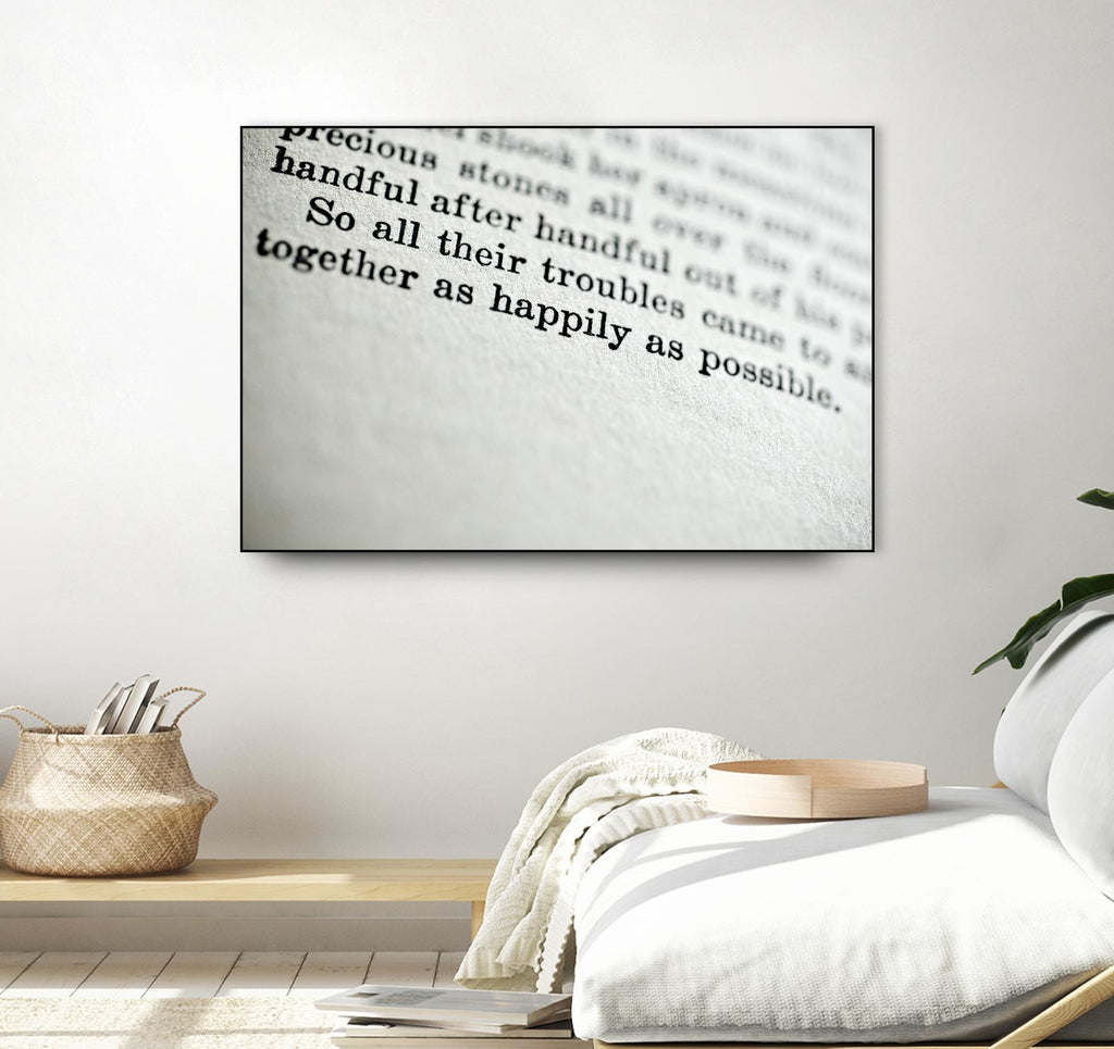 Happily by Amy Smith on GIANT ART - white photo art
