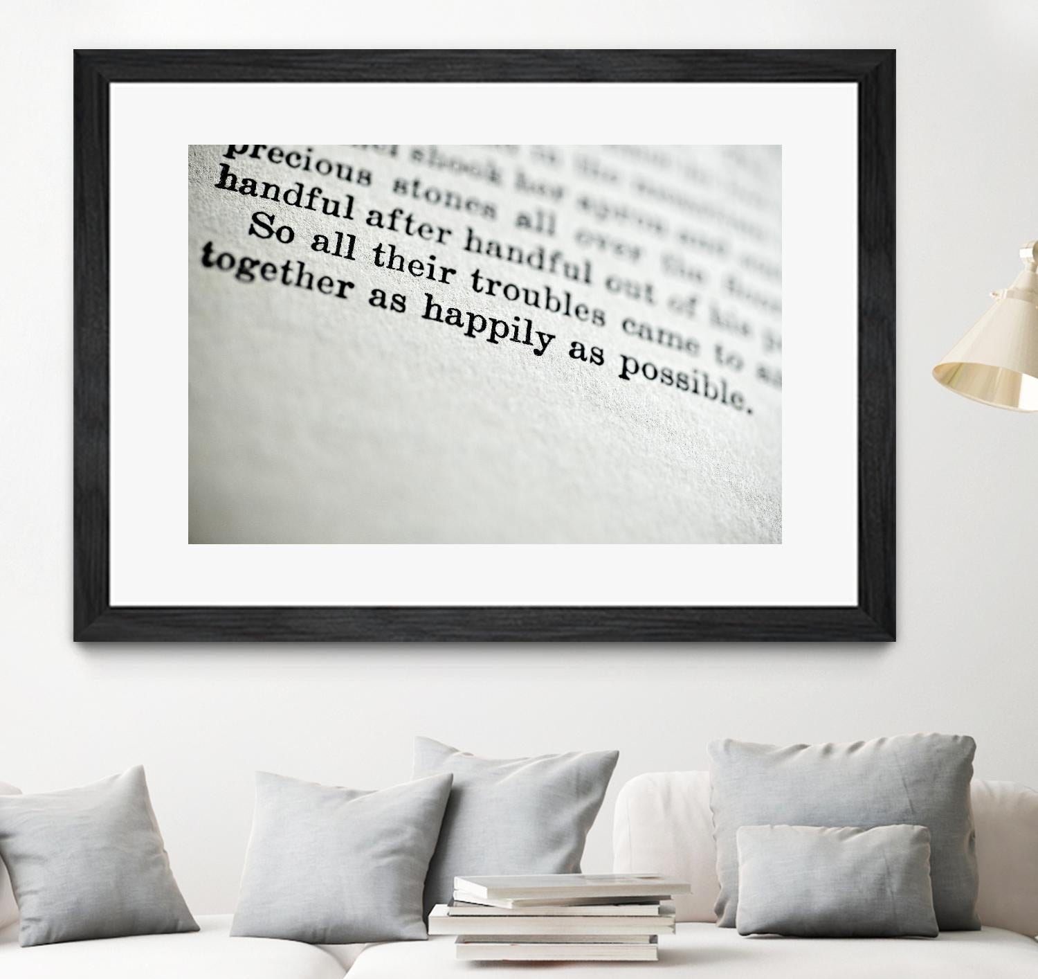 Happily by Amy Smith on GIANT ART - white photo art