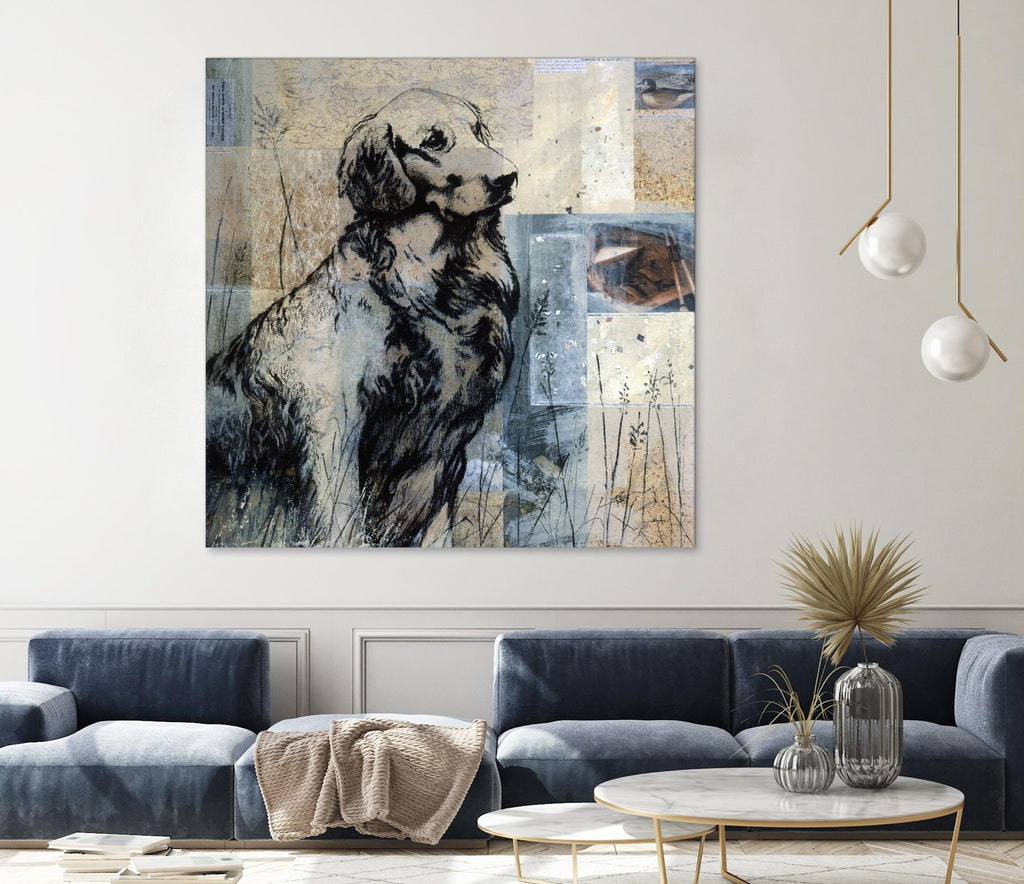 Loyal Companion by Mary Calkins on GIANT ART - blue animals