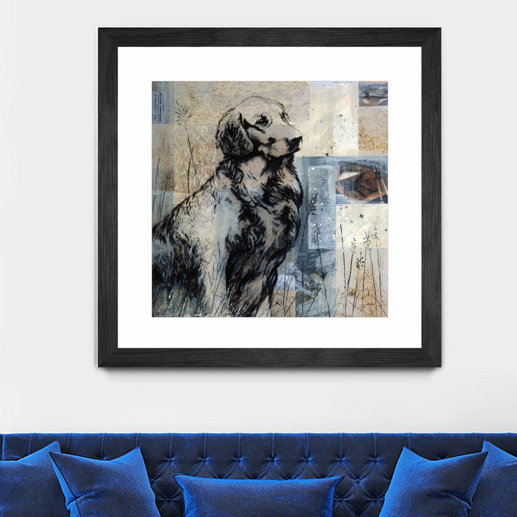 Loyal Companion by Mary Calkins on GIANT ART - blue animals