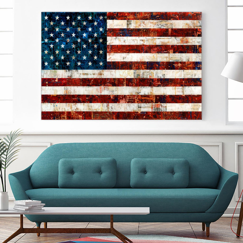 American Flag by Stella Bradley on GIANT ART - red flags