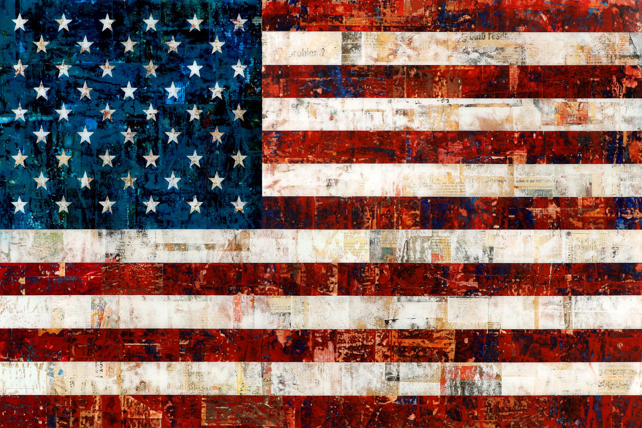 American Flag by Stella Bradley on GIANT ART - red flags