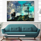 City Scrim B by GI ArtLab on GIANT ART - green city scene