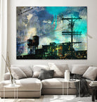 City Scrim B by GI ArtLab on GIANT ART - green city scene