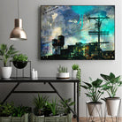 City Scrim B by GI ArtLab on GIANT ART - green city scene