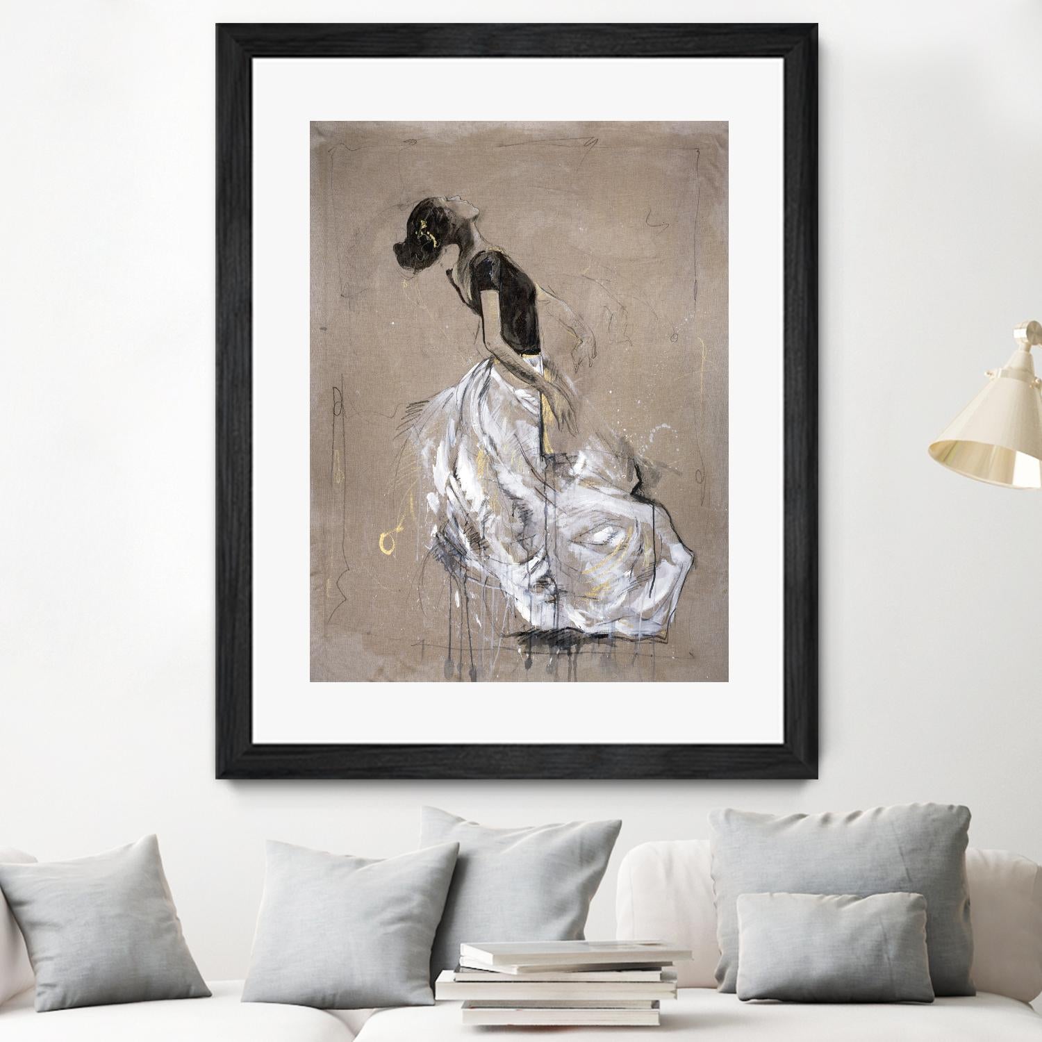 Living the Dream I by Marta Wiley on GIANT ART - white music - dance