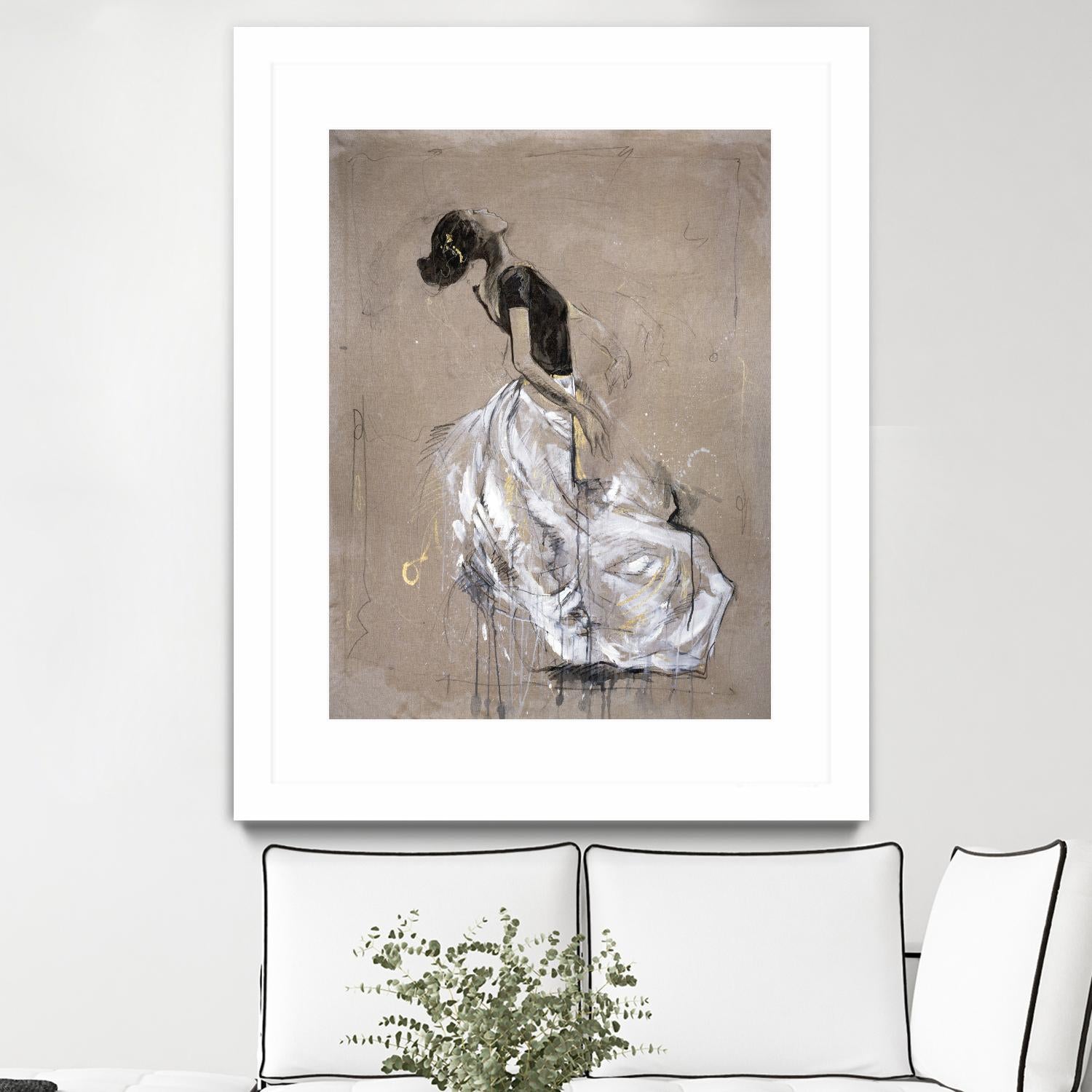 Living the Dream I by Marta Wiley on GIANT ART - white music - dance