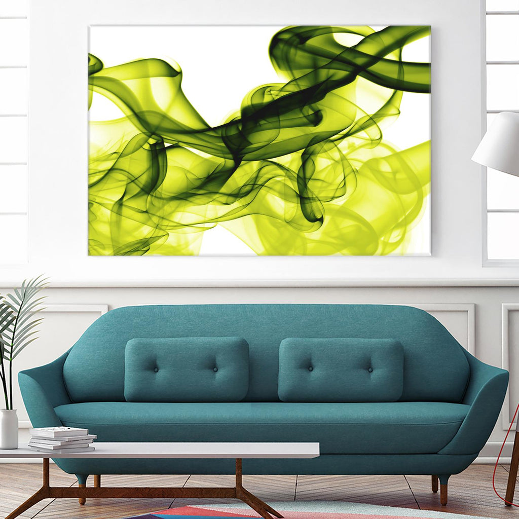 Green Smoke de GI ArtLab sur GIANT ART - abstrait blanc