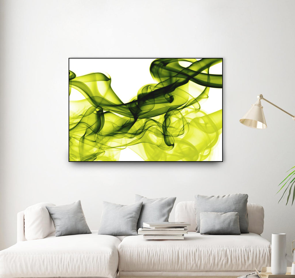 Green Smoke de GI ArtLab sur GIANT ART - abstrait blanc