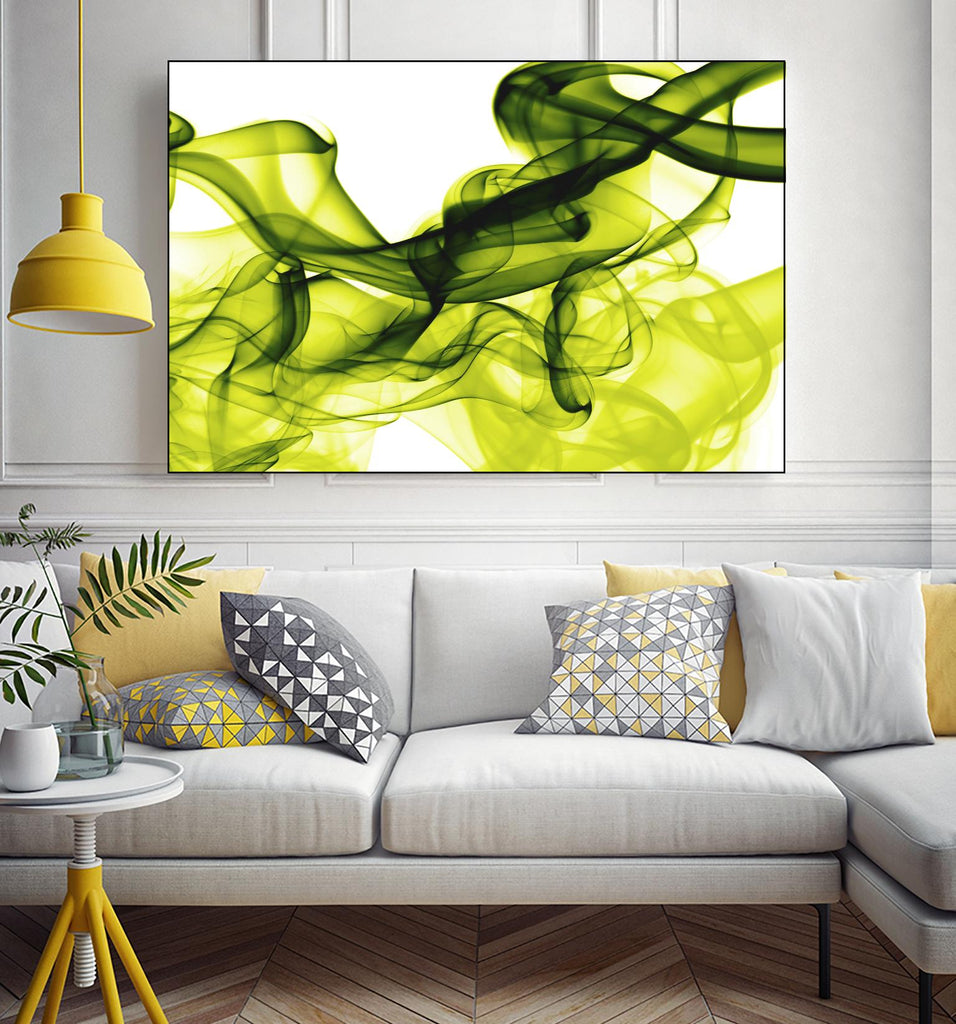Green Smoke by GI ArtLab on GIANT ART - white abstract