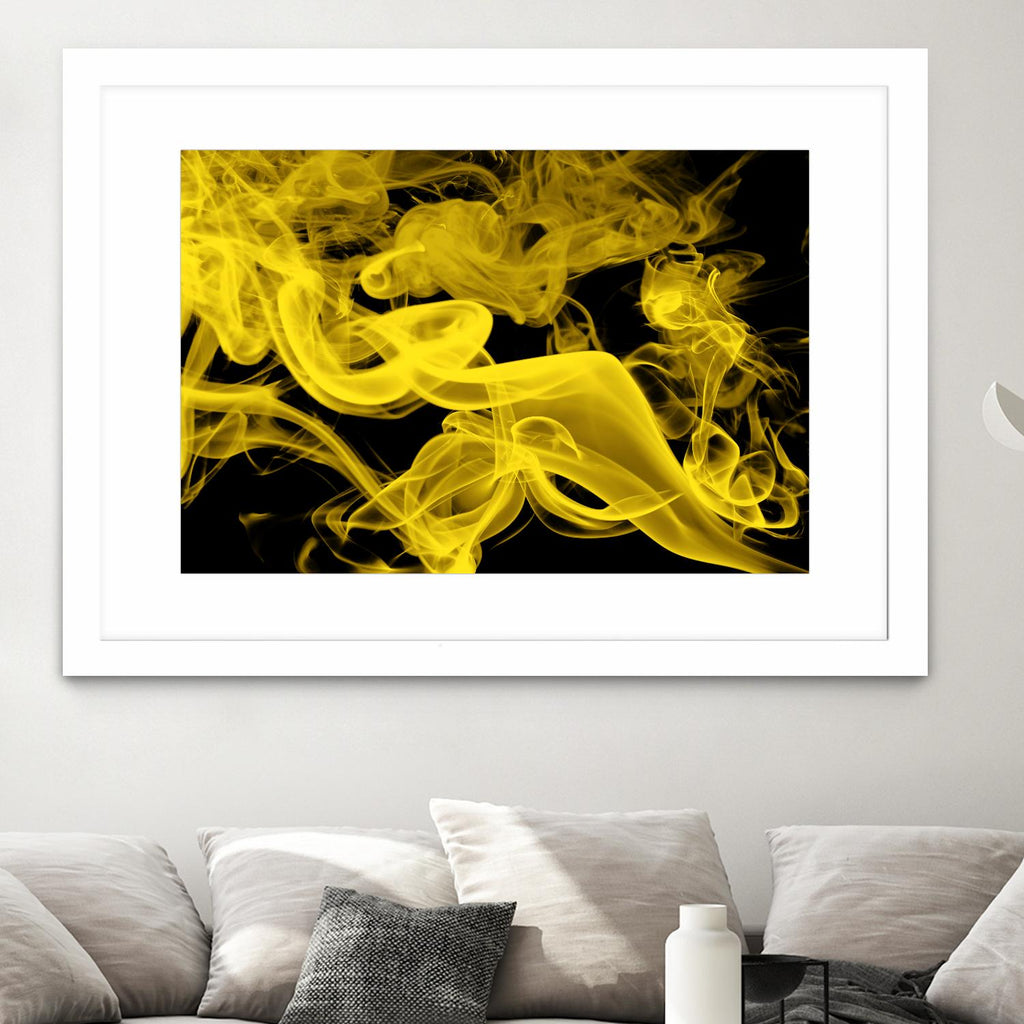 Yellow Smoke by GI ArtLab on GIANT ART - yellow abstract smoke