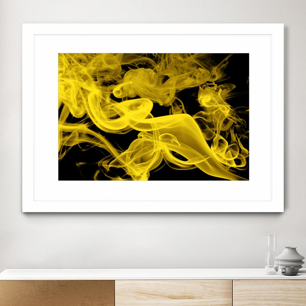 Yellow Smoke by GI ArtLab on GIANT ART - yellow abstract smoke