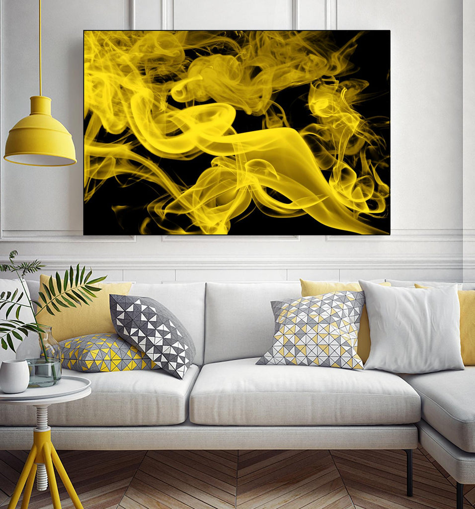 Yellow Smoke par GI ArtLab sur GIANT ART - fumée abstraite jaune