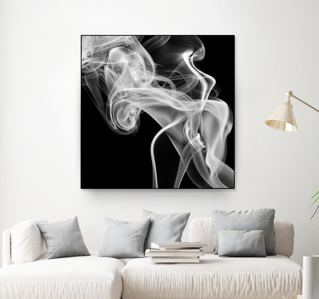 Black Smoke Abstract Square by GI ArtLab on GIANT ART - black abstract