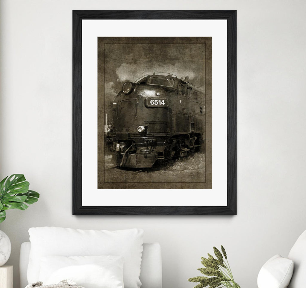 Diesel Electric Locomotive by GI ArtLab on GIANT ART - black leisure