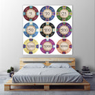 Poker Chips by GI ArtLab on GIANT ART - blue leisure