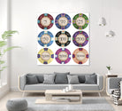 Poker Chips by GI ArtLab on GIANT ART - blue leisure