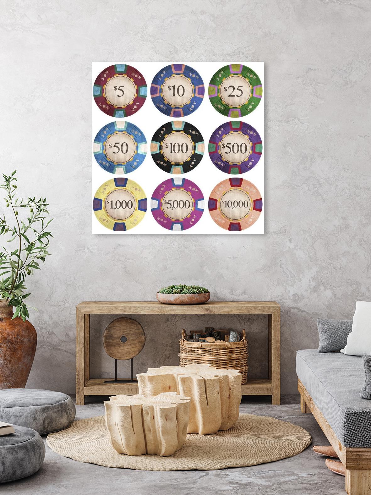Poker Chips by GI ArtLab on GIANT ART - blue leisure