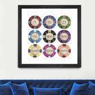 Poker Chips by GI ArtLab on GIANT ART - blue leisure