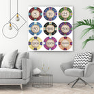 Poker Chips by GI ArtLab on GIANT ART - blue leisure