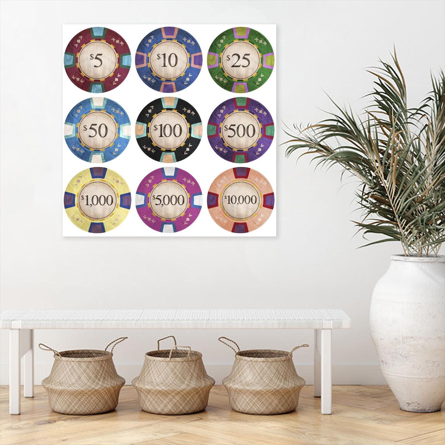 Poker Chips by GI ArtLab on GIANT ART - blue leisure