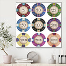 Poker Chips by GI ArtLab on GIANT ART - blue leisure