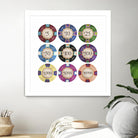 Poker Chips by GI ArtLab on GIANT ART - blue leisure