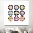 Poker Chips by GI ArtLab on GIANT ART - blue leisure