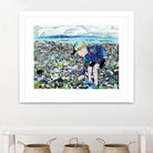 Calm #4, Camano Beach by Mark Fraley on GIANT ART - blue contemporary