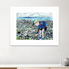 Calm #4, Camano Beach by Mark Fraley on GIANT ART - blue contemporary