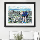 Calm #4, Camano Beach by Mark Fraley on GIANT ART - blue contemporary