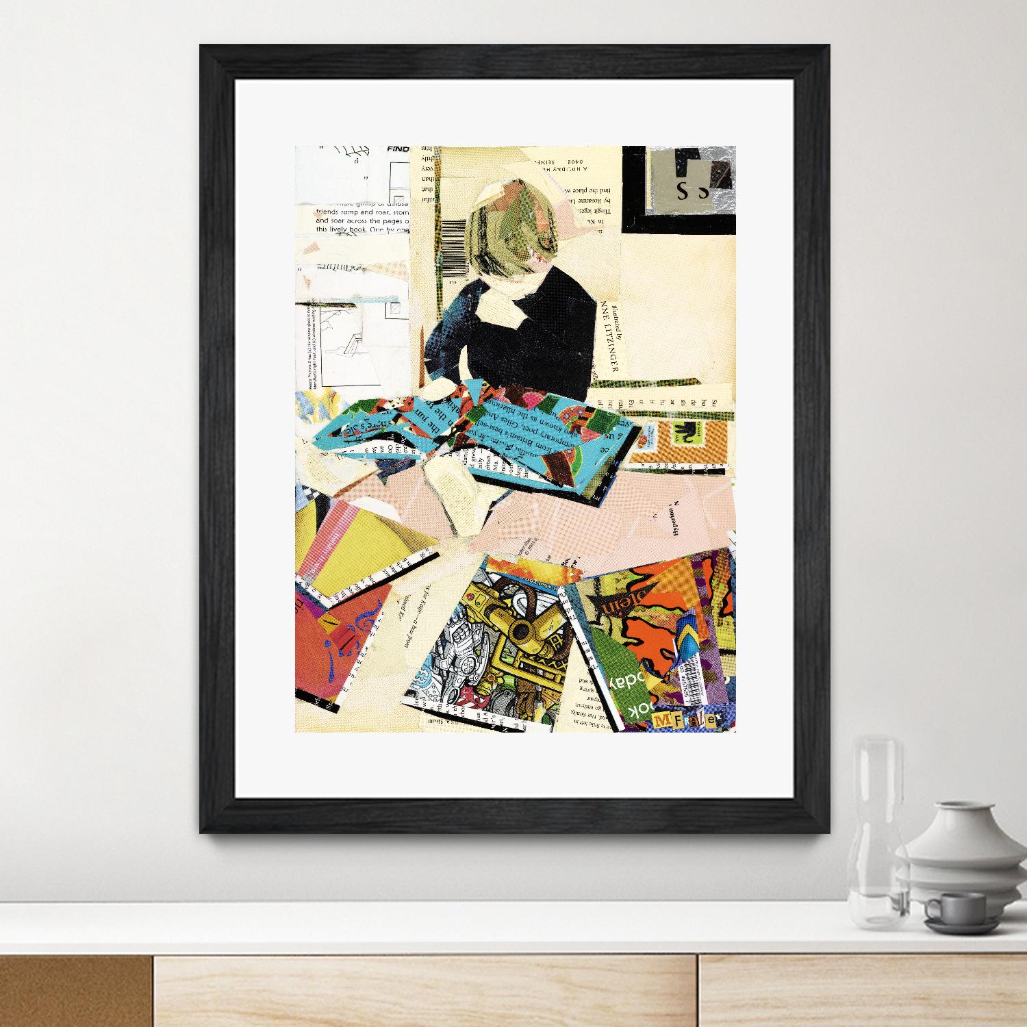 Calm #2 A Good Read by Mark Fraley on GIANT ART - black contemporary