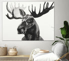 Watercolor Moose by Ben Gordon on GIANT ART - black animals