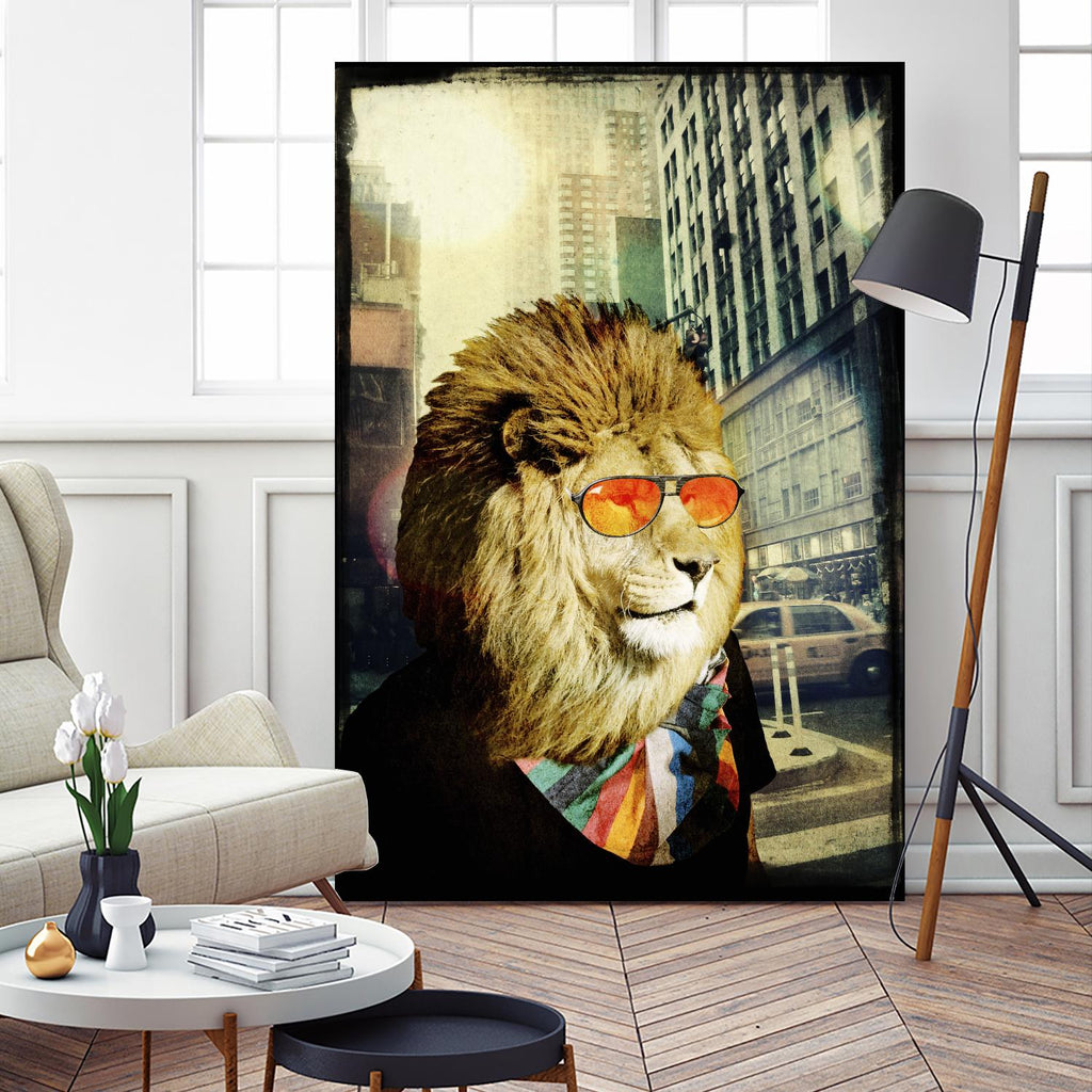 King Lion of the Urban Jungle by GI ArtLab on GIANT ART - brown contemporary