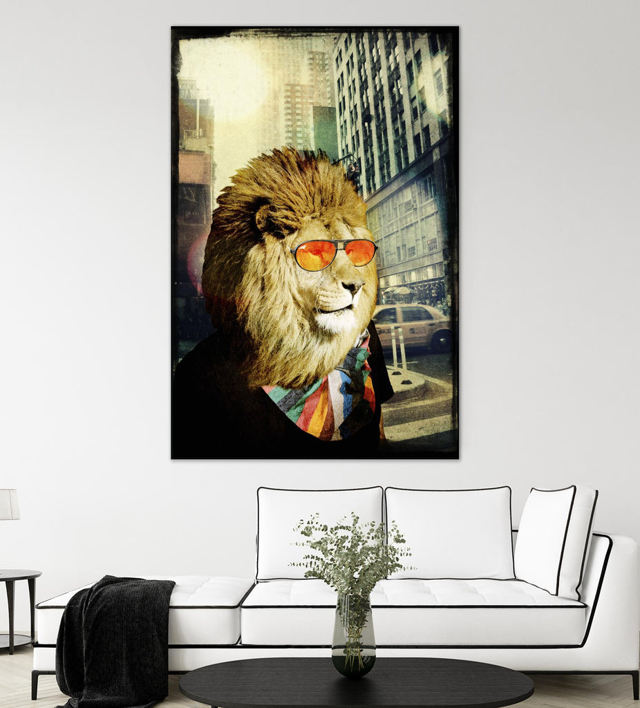 King Lion of the Urban Jungle by GI ArtLab on GIANT ART - brown contemporary