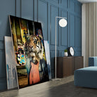 Tiger on the Prowl by GI ArtLab on GIANT ART - brown contemporary