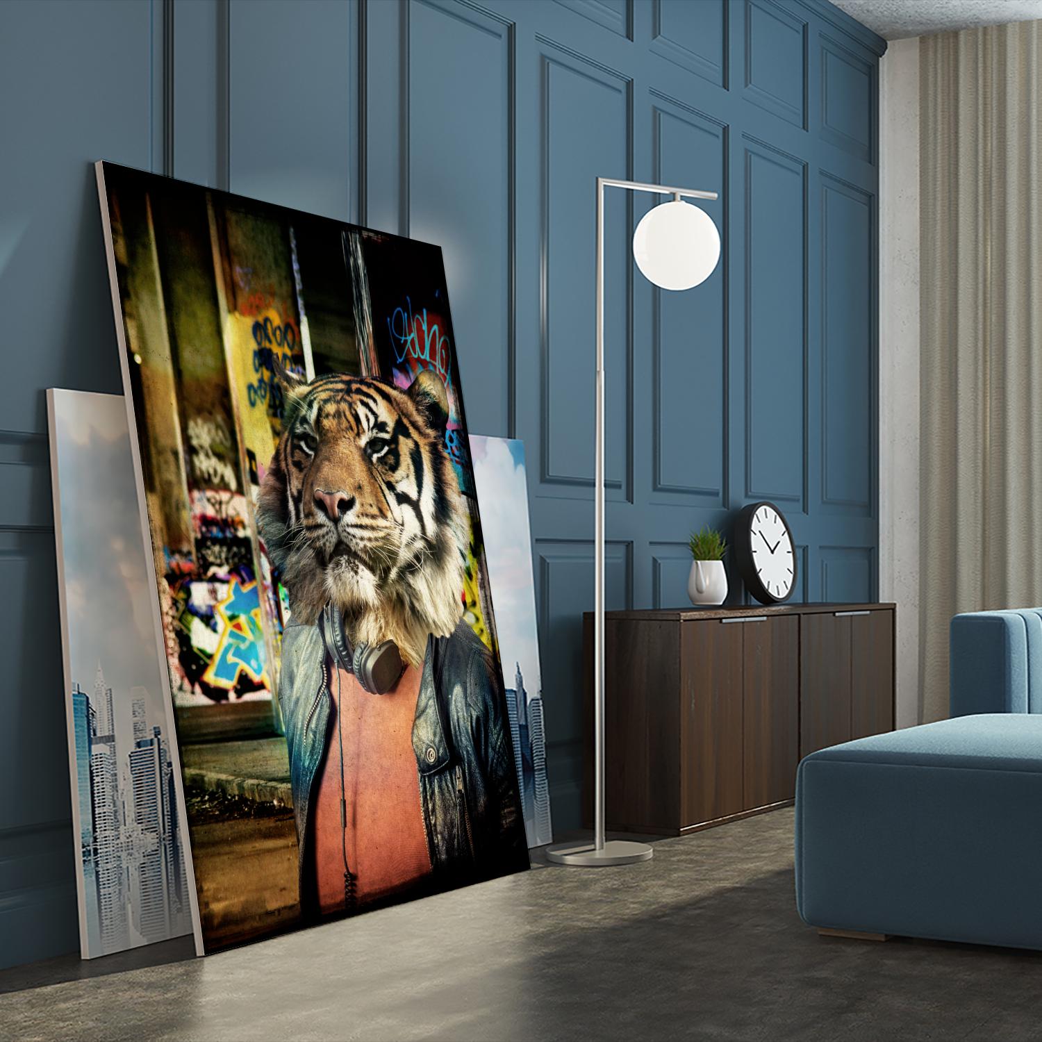 Tiger on the Prowl by GI ArtLab on GIANT ART - brown contemporary