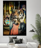 Tiger on the Prowl by GI ArtLab on GIANT ART - brown contemporary