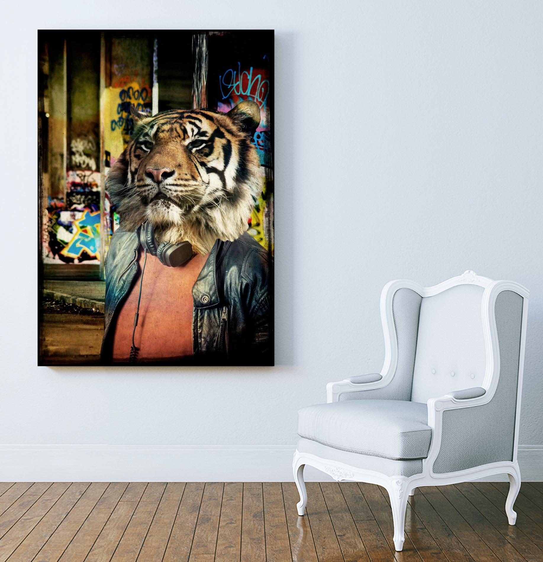 Tiger on the Prowl by GI ArtLab on GIANT ART - brown contemporary