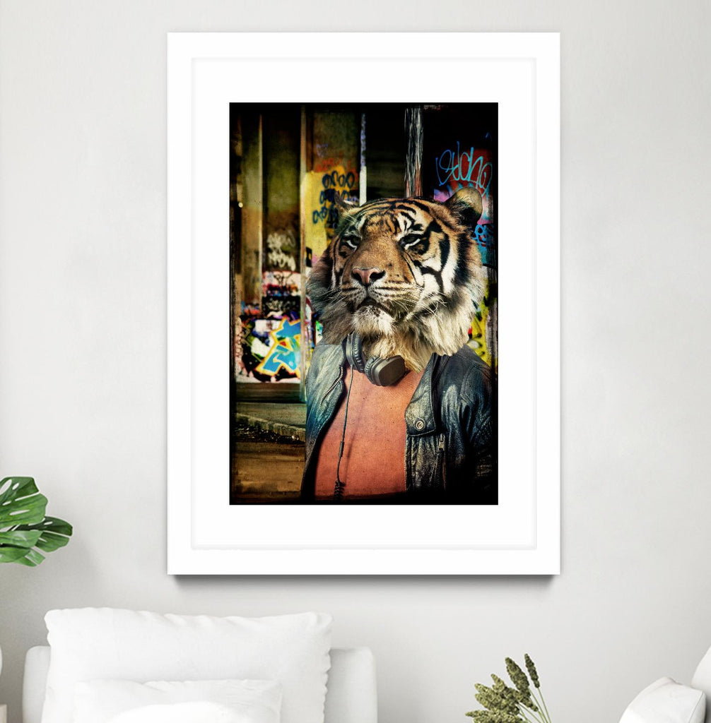 Tiger on the Prowl by GI ArtLab on GIANT ART - brown contemporary