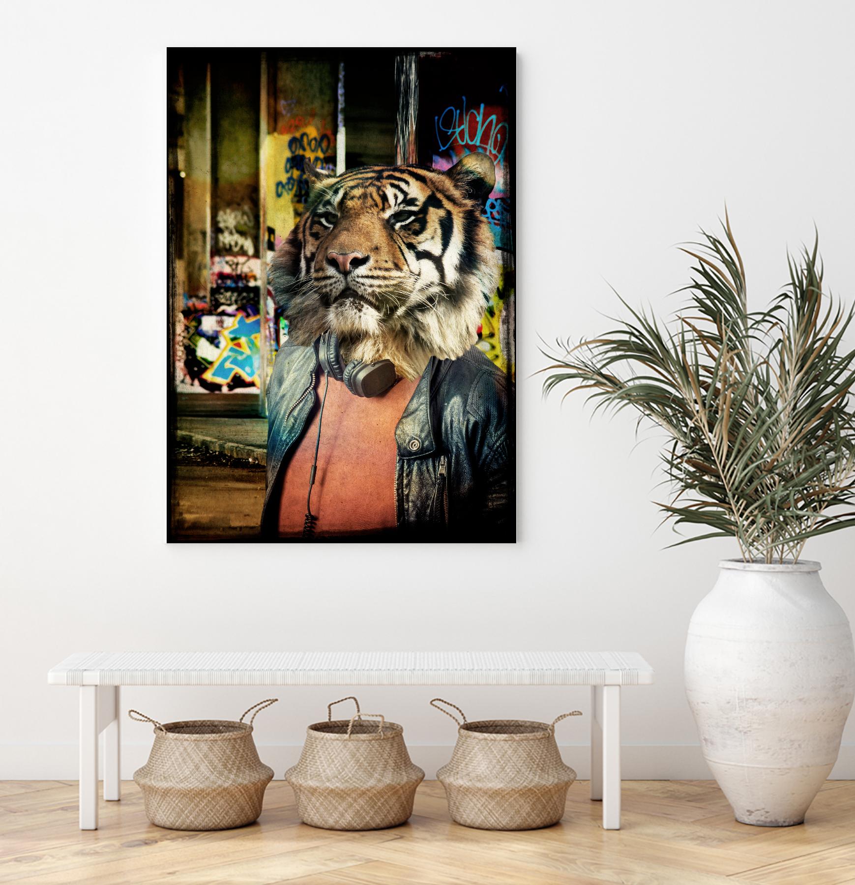 Tiger on the Prowl by GI ArtLab on GIANT ART - brown contemporary