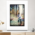 Giraffe on a Bike by GI ArtLab on GIANT ART - black contemporary