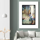 Giraffe on a Bike by GI ArtLab on GIANT ART - black contemporary